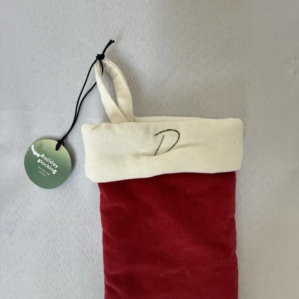 West Elm Velvet Christmas Stocking 